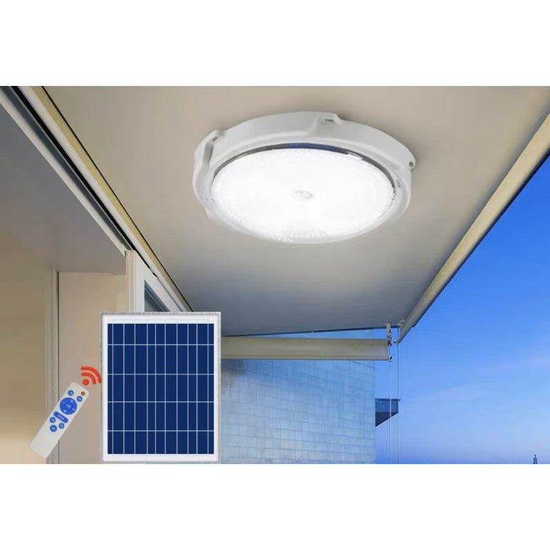 Lampă solară LED de exterior, 60 W, cu telecomandă, lumină albă rece