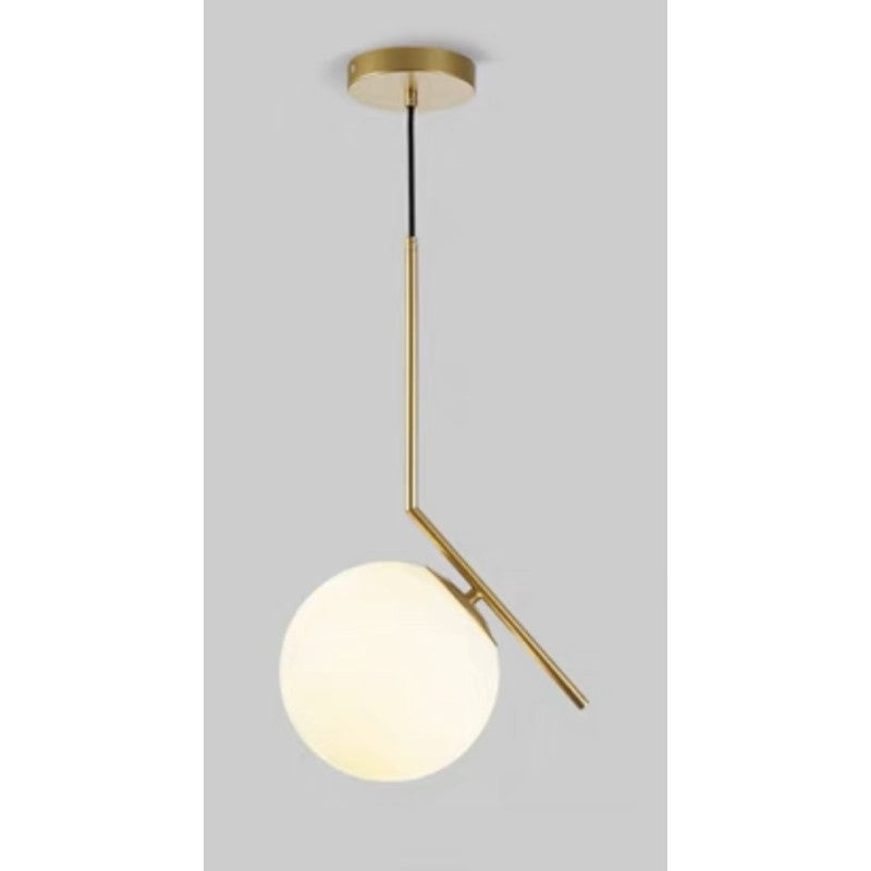 Lustră de interior cu 1 bec, glob Ø20 cm, soclu E14, 40 W, înălțime 55 cm