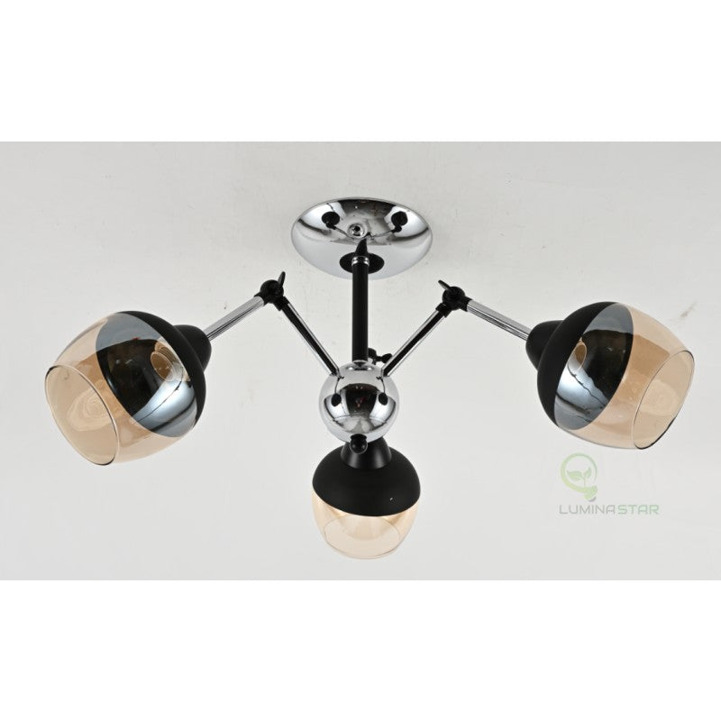 Lustră de interior cu 3 socluri E27, 58 × 21 × 18 cm, 220 V