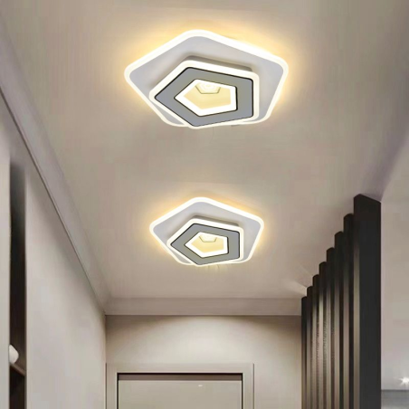 Plafonieră LED dimabilă 100 W, 32 cm, cu telecomandă, neagră