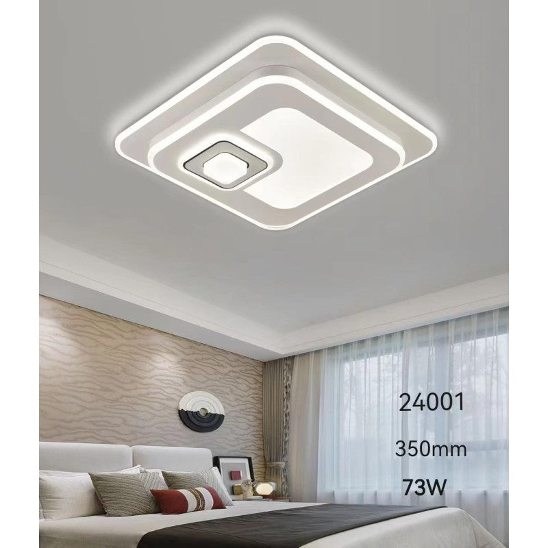 Plafonieră LED 72W, Ø35 cm, 3500 lm, dimabilă, 3 temperaturi, telecomandă