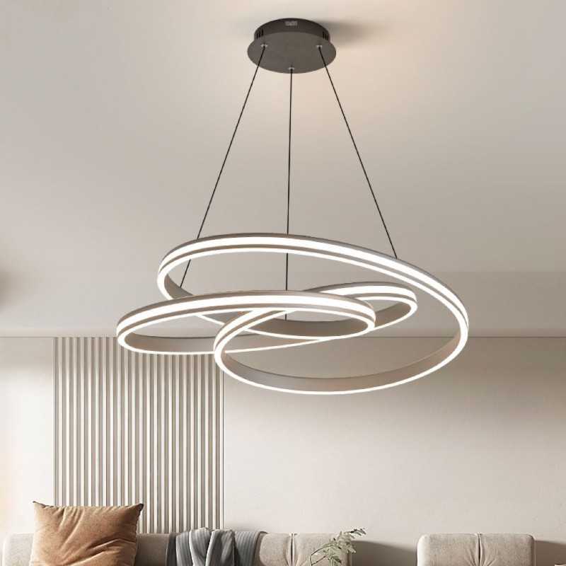 Plafonieră LED neagră 55 cm, Wi-Fi, dimabilă, cu telecomandă, 3 culori