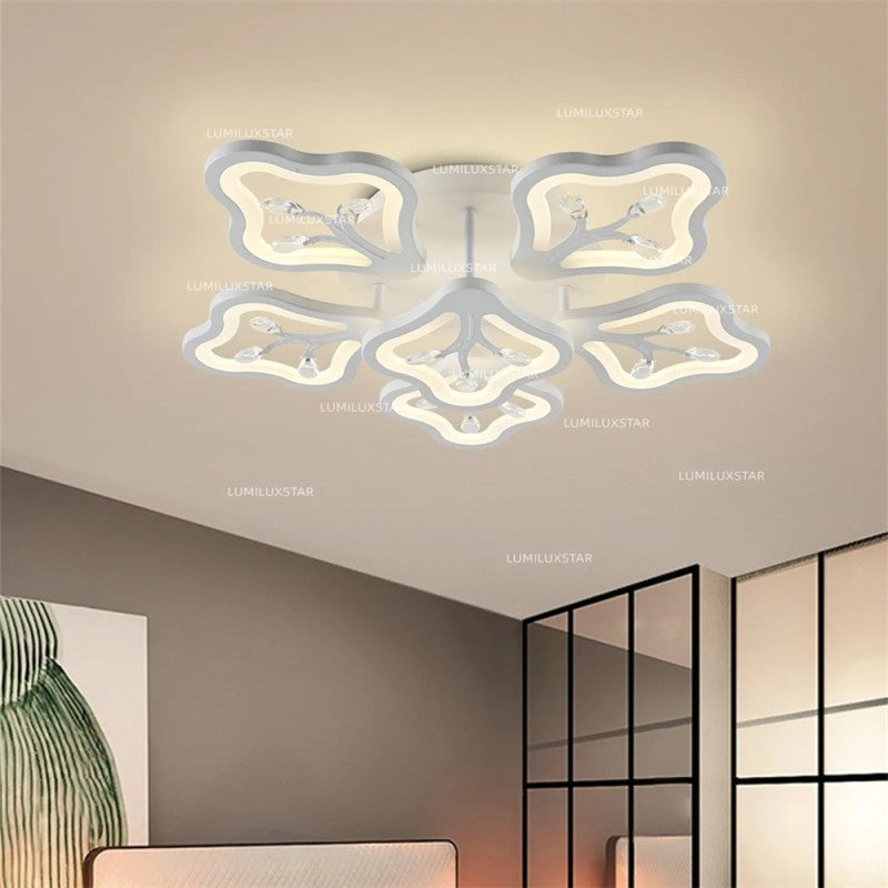 Lustră LED 120 W dimabilă, cu telecomandă, 3000/4000/6500 K, 60 × 60 cm