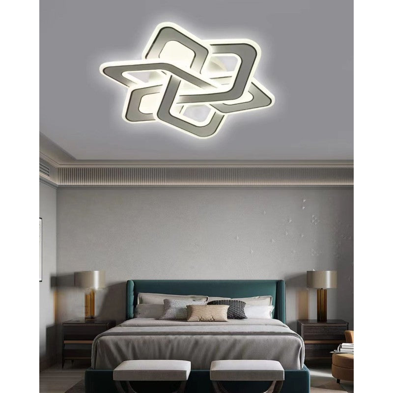 Plafonieră LED 140 W, 7000 lm, dimabilă cu telecomandă, 52 × 52 cm