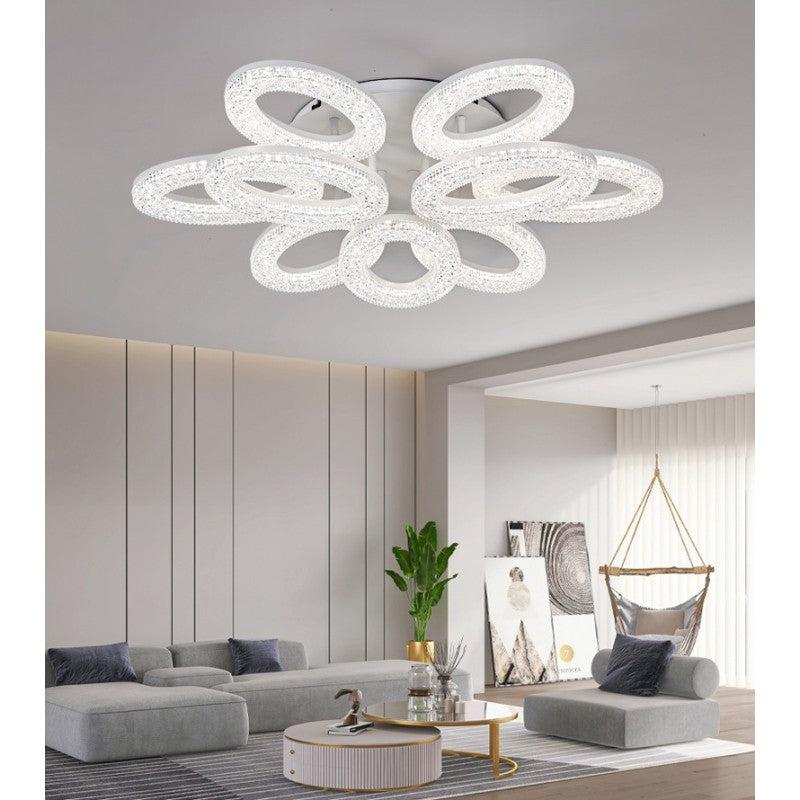 Lustră LED 216 W dimabilă, 12.000 lm, telecomandă, 3000–6500 K