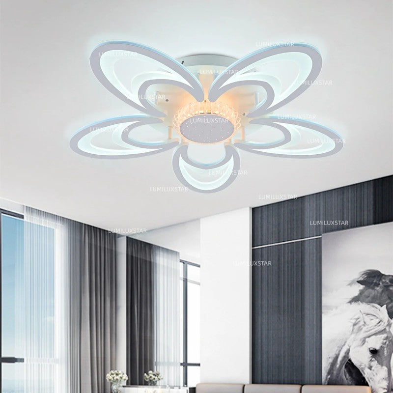 Plafonieră LED dimabilă 166 W, 6000 lm, 3 temperaturi, telecomandă, Ø66 cm