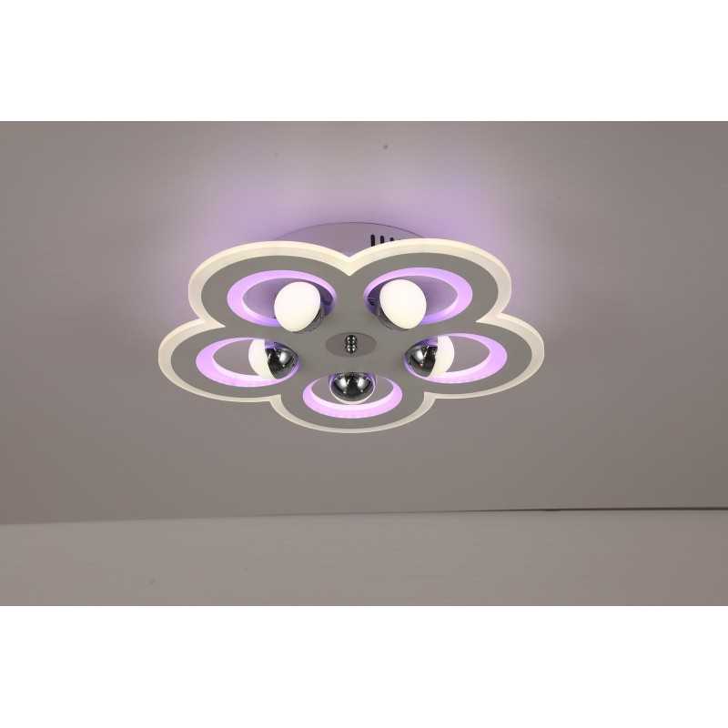 Plafonieră LED 50 cm, 146 W, 7040 lm, Wi-Fi, telecomandă, 3 culori de lumină