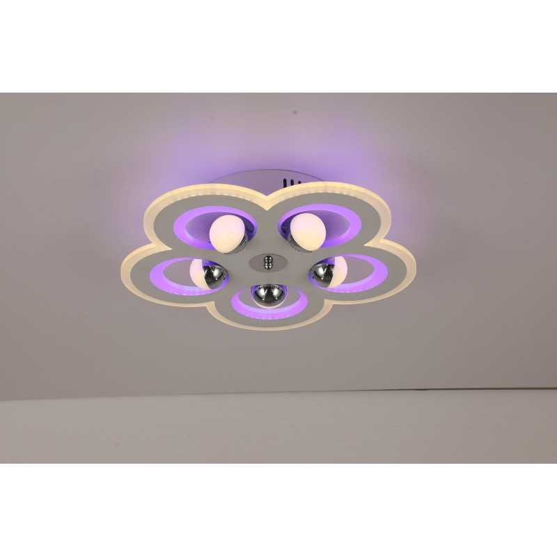 Plafonieră LED 50 cm, 146 W, 7040 lm, Wi-Fi, telecomandă, 3 culori de lumină