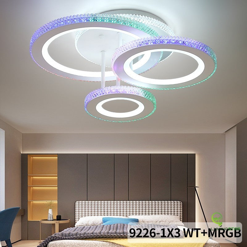 Plafonieră LED RGB inteligentă 122 W, Wi-Fi, dimabilă, cu telecomandă