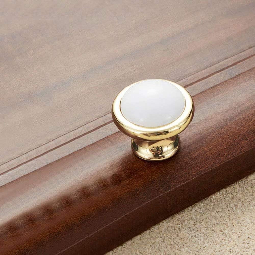 Maner mobilă Cod 2099, metal auriu și ceramică, diametru 32 mm