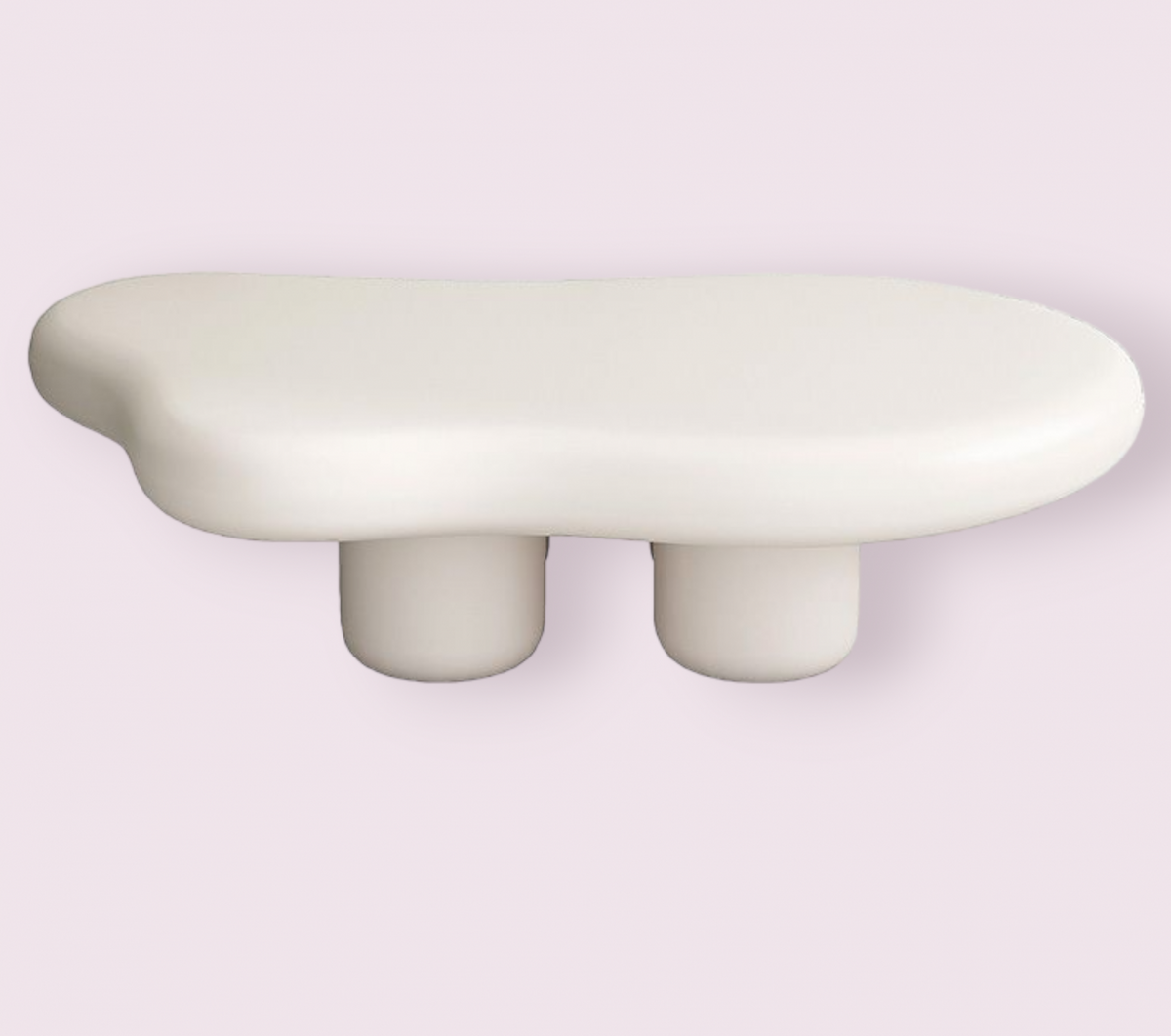 Masuță de cafea 8006 L Alb, PVC, 3 picioare, 120x85/70x35 cm