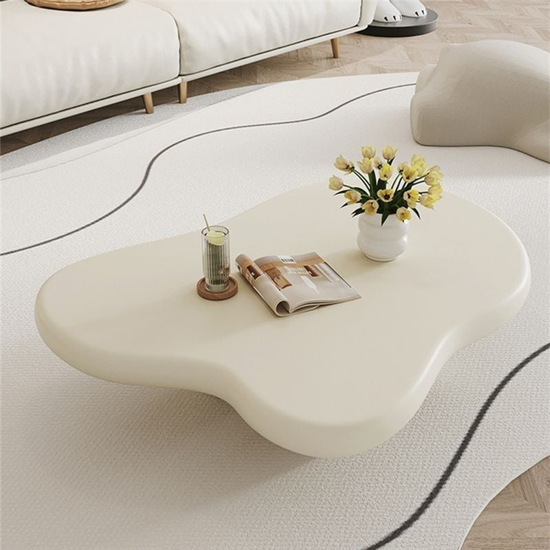 Masuță de cafea 8006 L Alb, PVC, 3 picioare, 120x85/70x35 cm