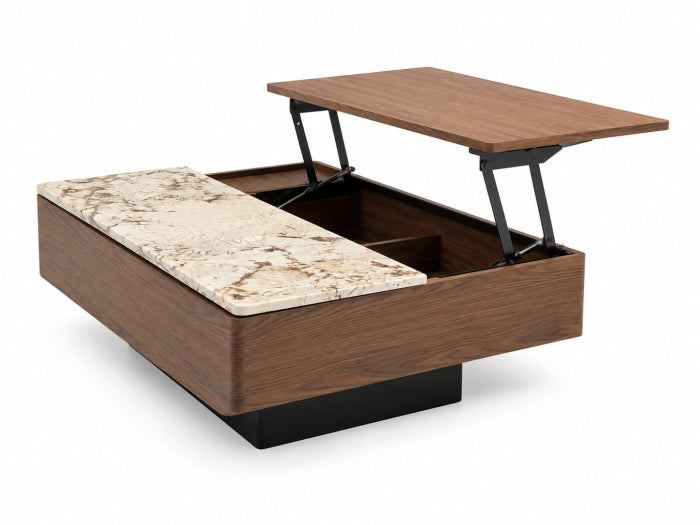 Măsuță de Cafea 6548 cu Blat Rabatabil și Depozitare