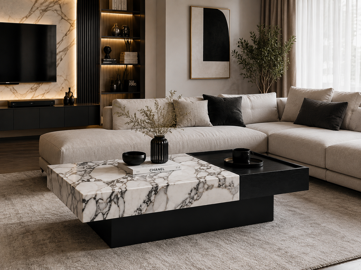 Măsuță de Cafea 6549/6528 Extensibilă cu Spațiu de Depozitare, 130x75 cm