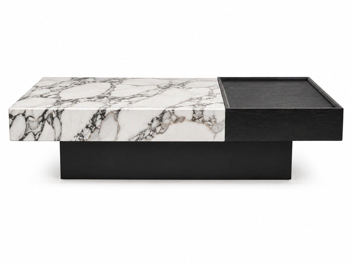 Măsuță de Cafea 6549/6528 Extensibilă cu Spațiu de Depozitare, 130x75 cm