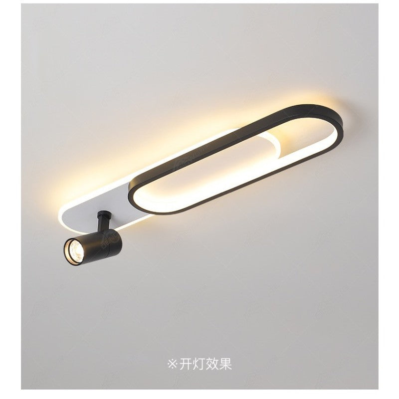 Plafonieră LED alb-negru, 77 W, 3850 lm, 3 temperaturi, 60 cm