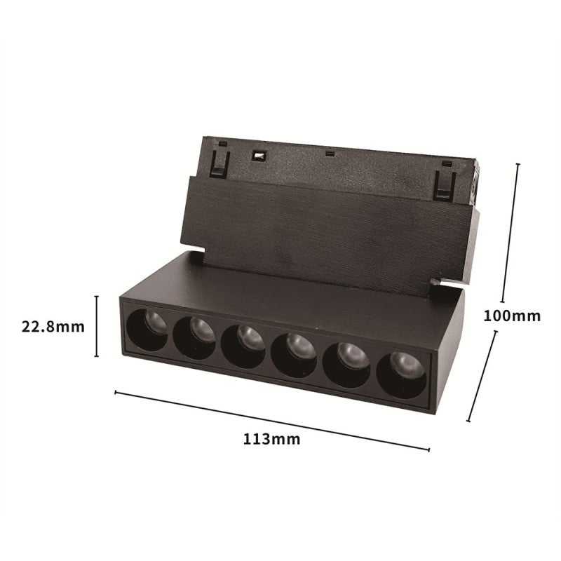Spot LED pliabil pentru șină magnetică, 6 W, 600 lm, 3000 K, 48 V