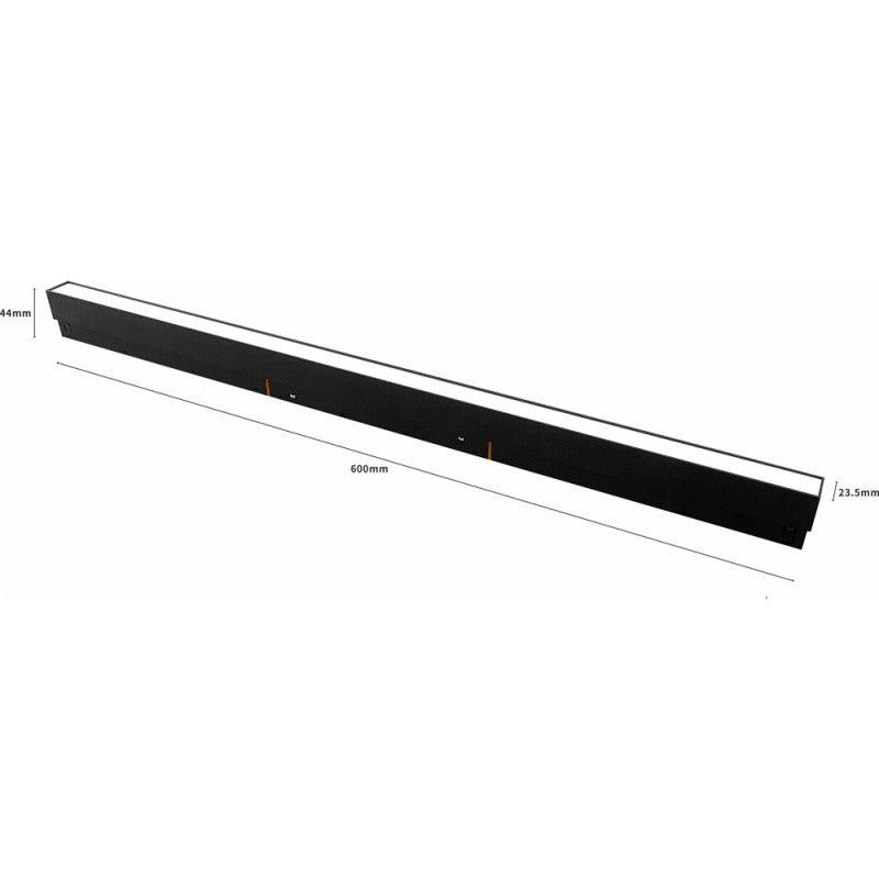 Corp LED liniar pentru șină magnetică, 48 V, 20 W, 2000 lm, 3000 K, 60 cm