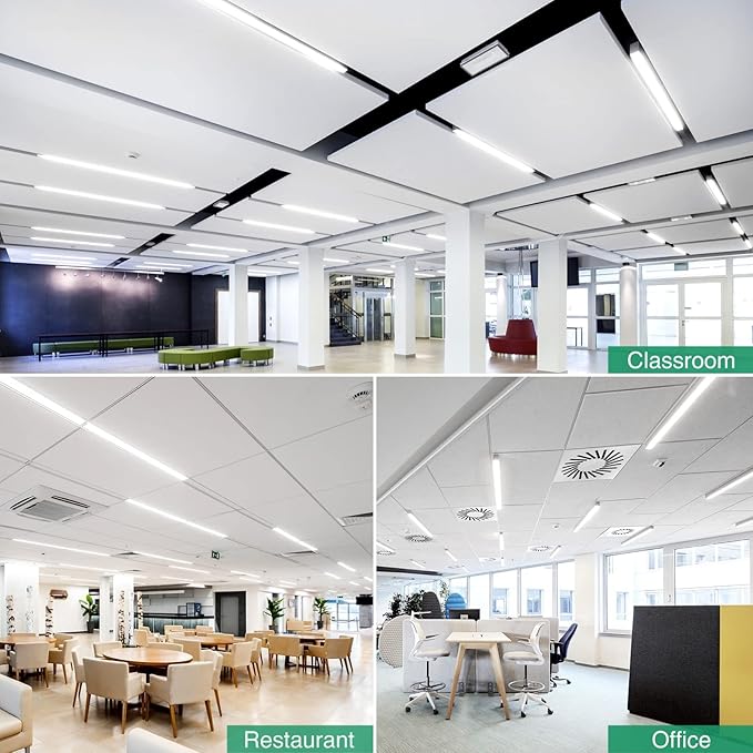 Plafonieră LED FIDA, 36 W, 2880 lm, 1,2 m, albă