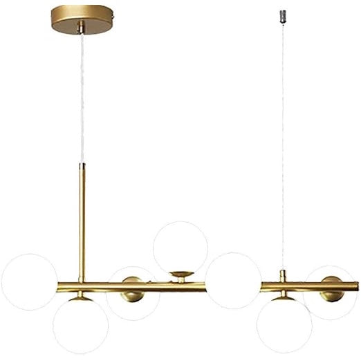 Lustră de plafon aurie cu 7 socluri G9, becuri neinclusе
