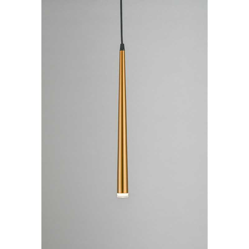 Lustră suspendată LED aurie, 5 W, Ø45 cm, 3 temperaturi de culoare