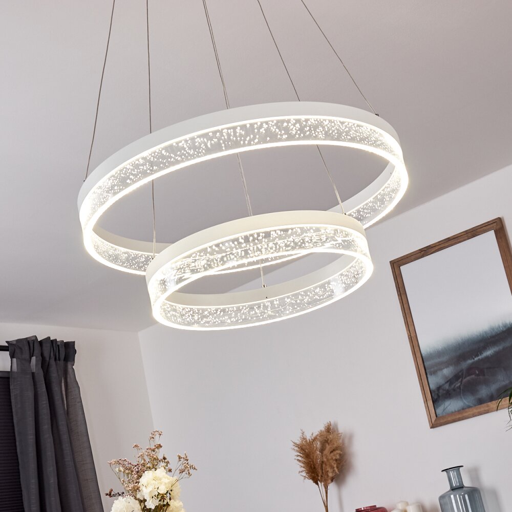 Plafonieră LED 110 W, reglabilă, 60+40 cm, Wi-Fi și telecomandă