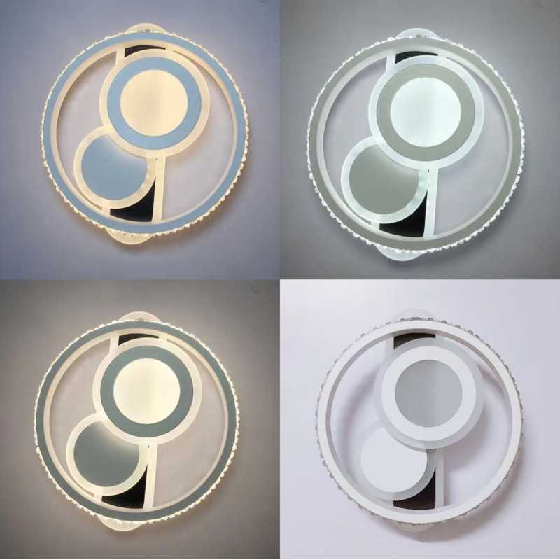 Plafonieră LED aurie, 70 W, 3 culori de lumină, diametru 24 cm