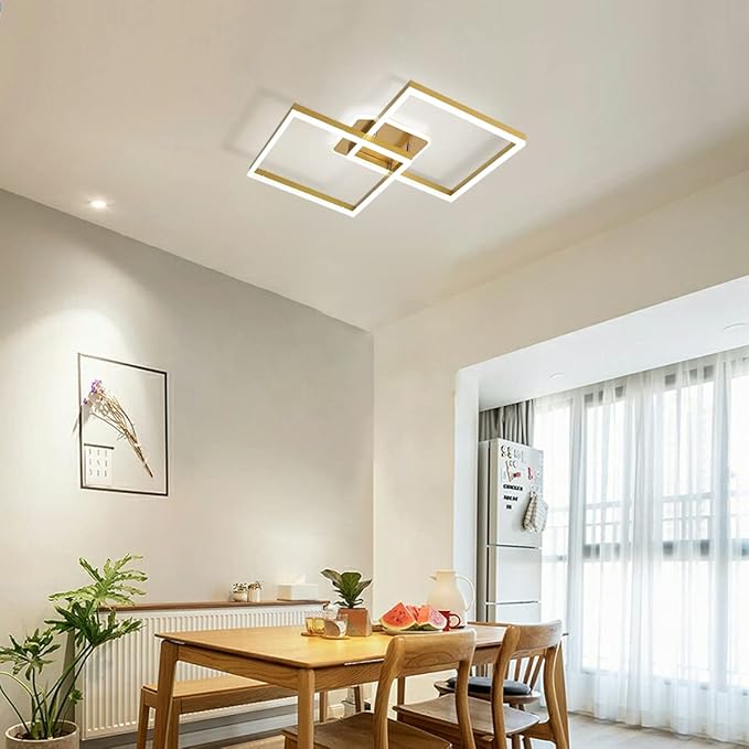Plafonieră LED aurie 160 W, 4000 lm, dimabilă, Wi-Fi, telecomandă