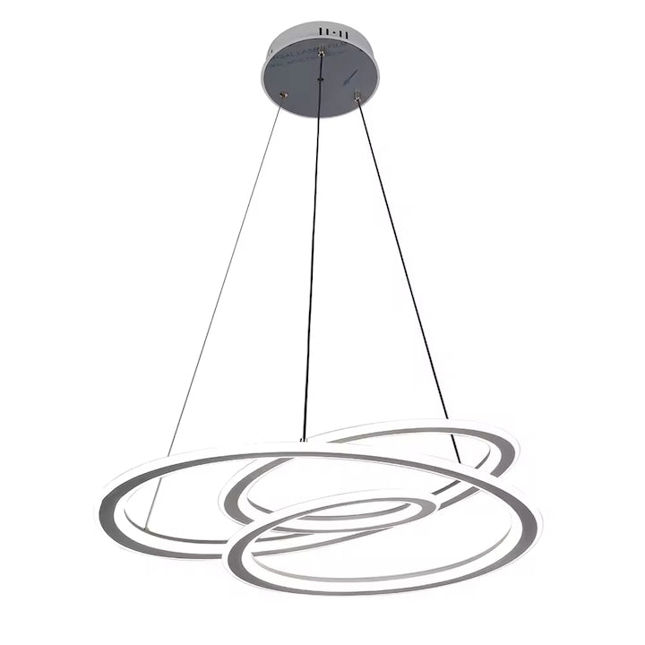 Plafonieră LED neagră 55 cm, Wi-Fi, dimabilă, cu telecomandă, 3 culori