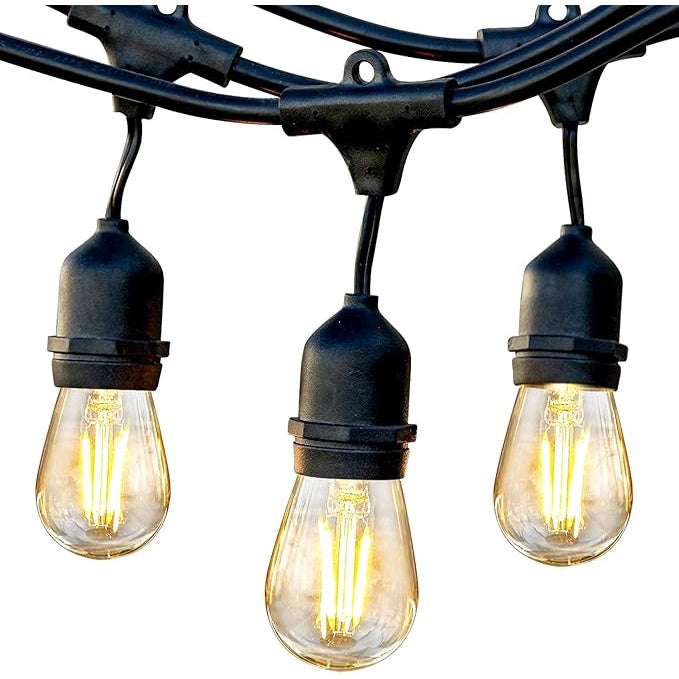 Ghirlandă luminoasă de exterior, 10 m, 20 socluri E27, IP65