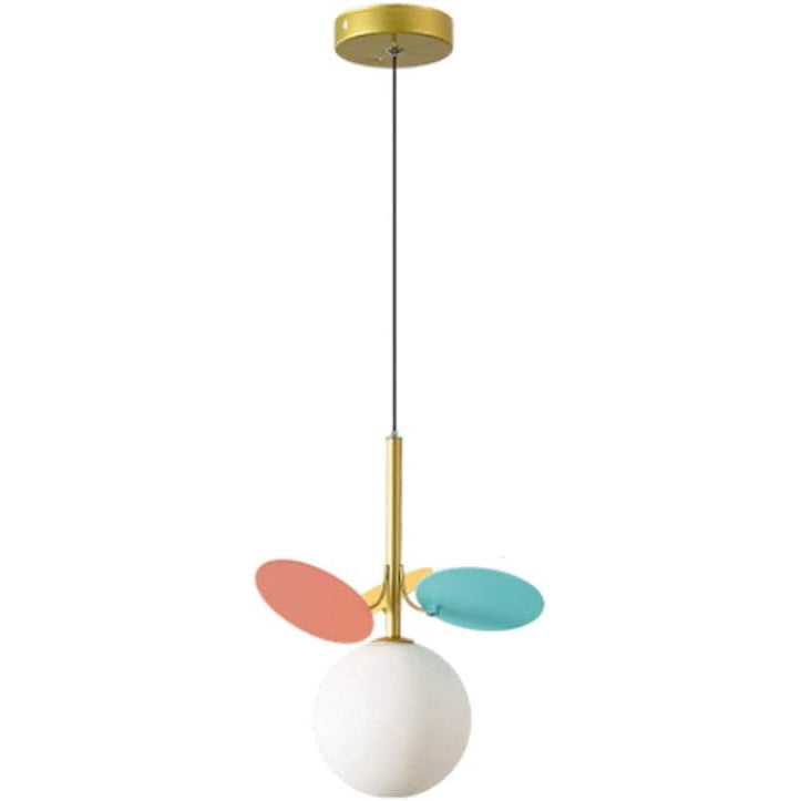 Pendul cu glob mat, 1xG9, metal și acril, diametru 25 cm