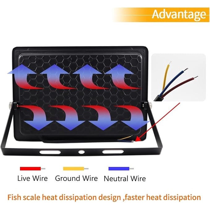 Proiector LED KMTL 300 W, 24.000 lm, lumină rece, pentru exterior