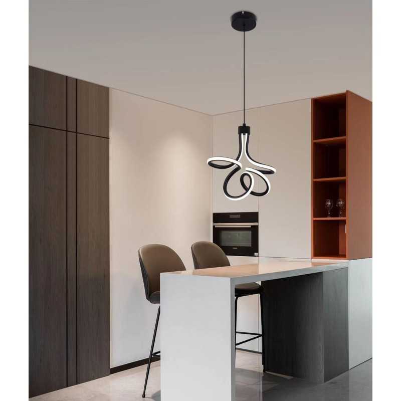 Plafonieră LED neagră 30 W, 1500 lm, 3 temperaturi de culoare, 22 × 50 cm