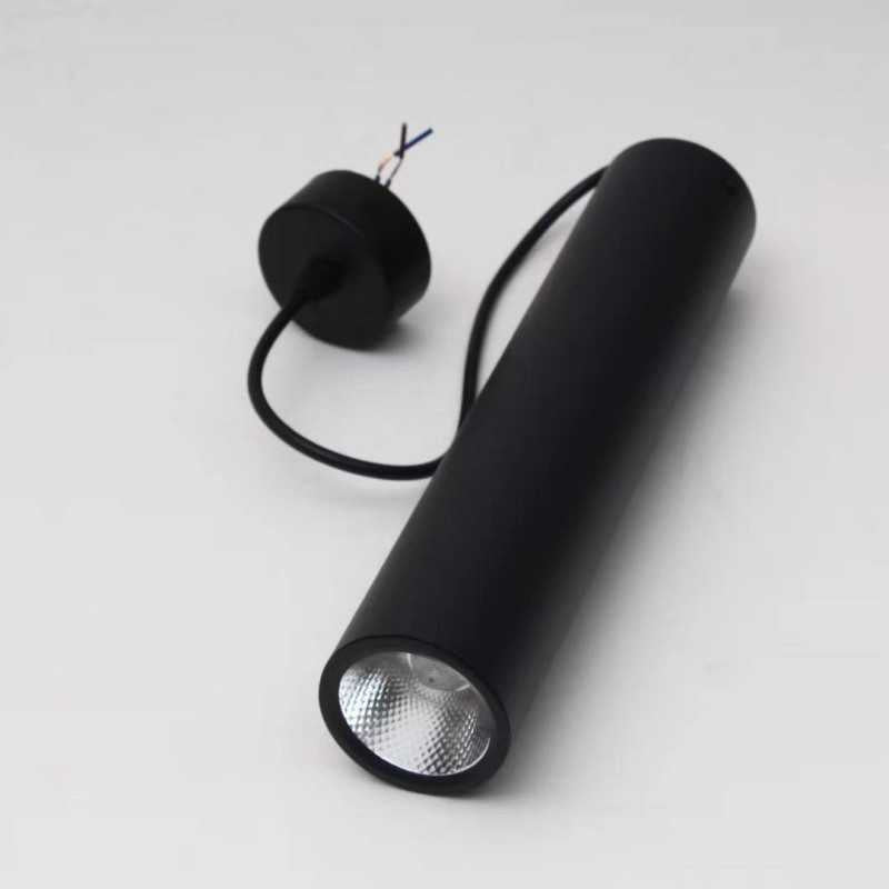 Lampă suspendată LED neagră, 7 W, 500 lm, 3 culori, înălțime 120 cm