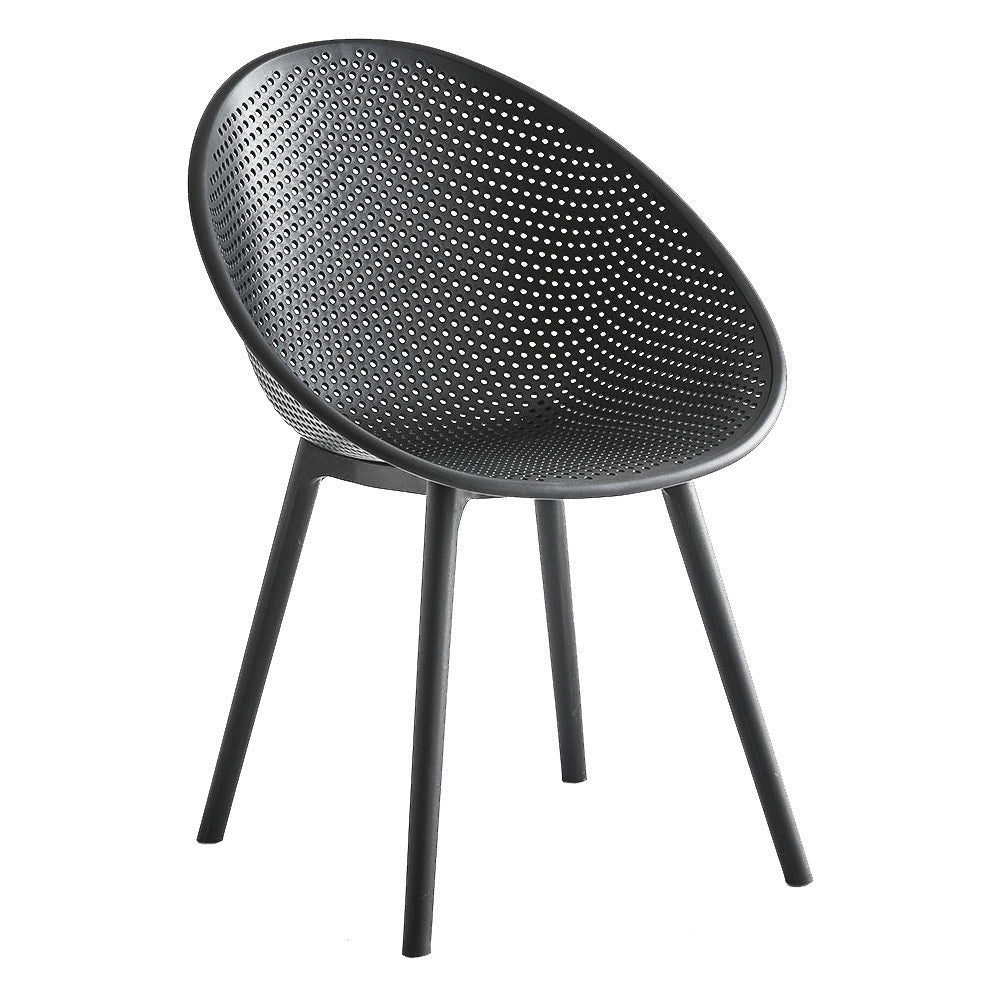Scaun 838 BK negru, plastic durabil, 83x48,5 cm, interior/exterior