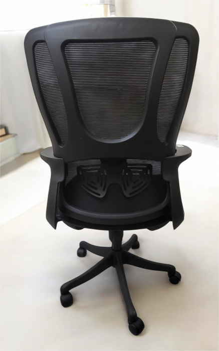 Scaun ergonomic 285B, textil negru, spătar plasă, H108 cm