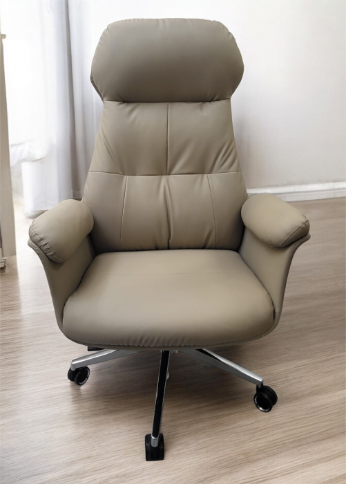 Scaun birou 6005 Bej, textil, ergonomic, H130xL50x75 cm