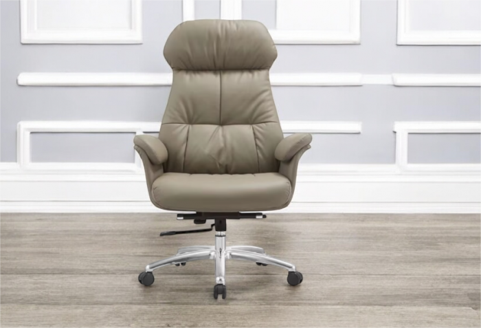 Scaun birou 6005 Bej, textil, ergonomic, H130xL50x75 cm