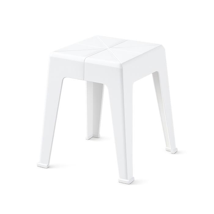 Scaun 826 alb, plastic durabil, 45x29 cm, interior/exterior