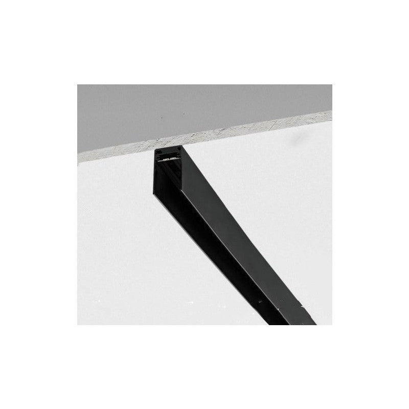 Șină magnetică aparentă pentru proiectoare LED, 48 V, neagră, 2 m