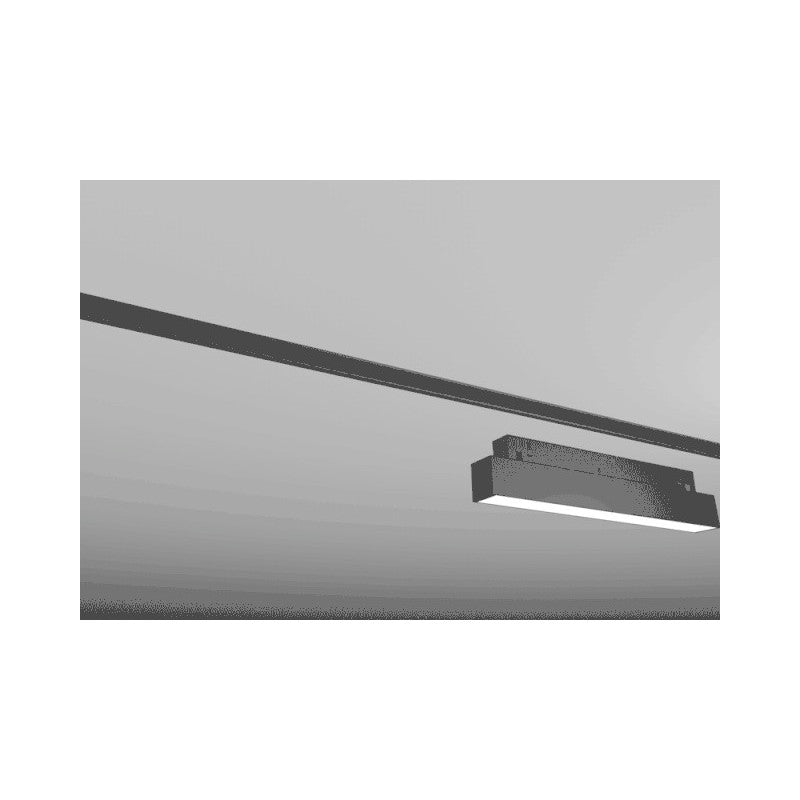 Șină magnetică aparentă pentru proiectoare LED, 48 V, neagră, 2 m