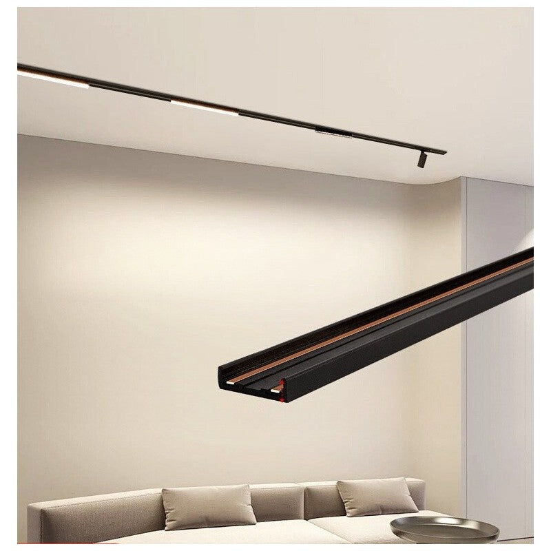 Șină magnetică Slim pentru montaj aparent, 3 m, aluminiu, 48 V