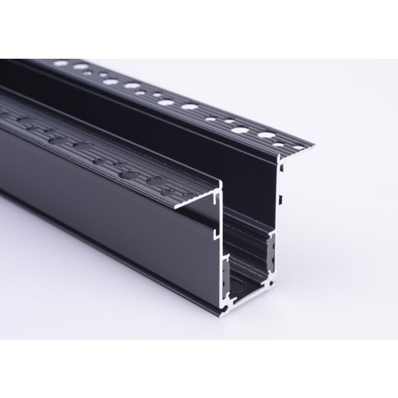Șină magnetică încastrată MG 1009, 3 m, 48 V, aluminiu, neagră