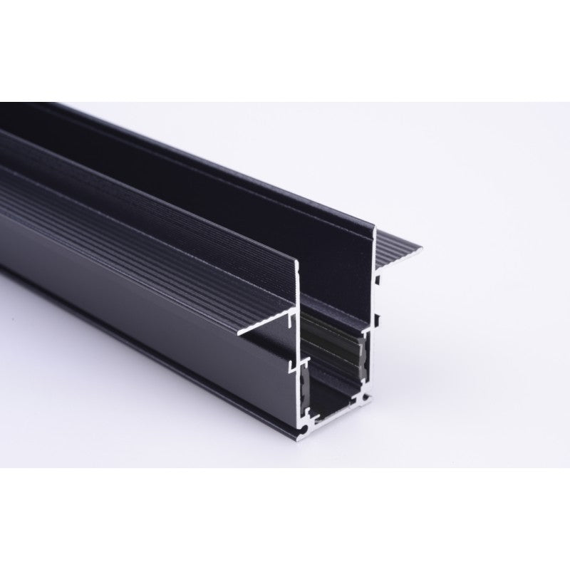 Șină magnetică încastrată MG 1019, 3 m, 48 V, neagră, din aluminiu
