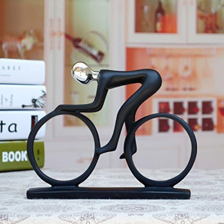 Statuetă decorativă modernă din rășină, negru mat