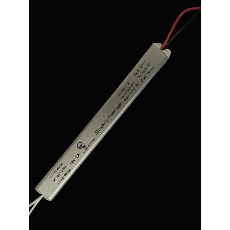 Sursă de alimentare LED Slim 24 W, 220 V/12 V, 2 A, carcasă metalică, interior