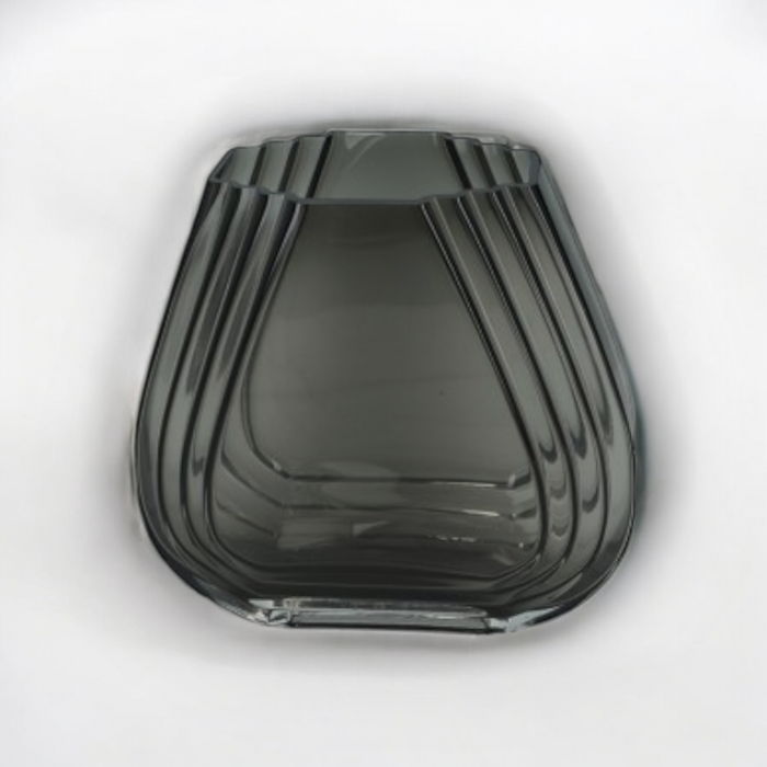 Vază decorativă 2122 gri – elegantă și modernă, din sticlă de calitate